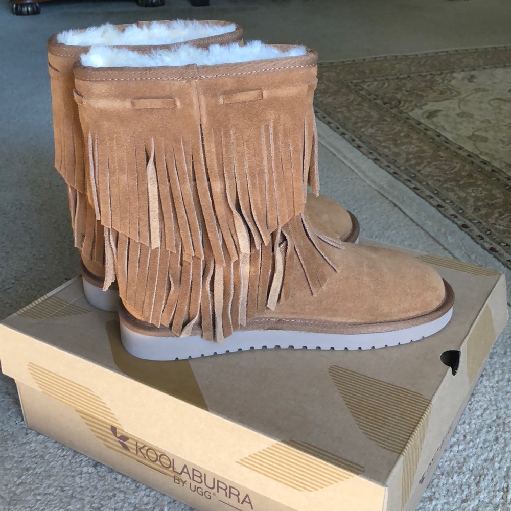 Koolaburra by UGG Cable Fringe Boot Chestnut 7